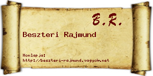 Beszteri Rajmund névjegykártya